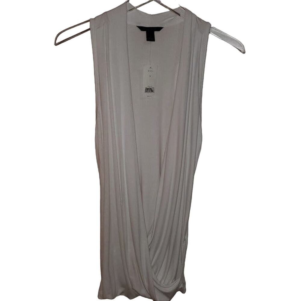 Banana Republic White Draped Tank Racerback Top NWT Size S - Picture 5 of 16